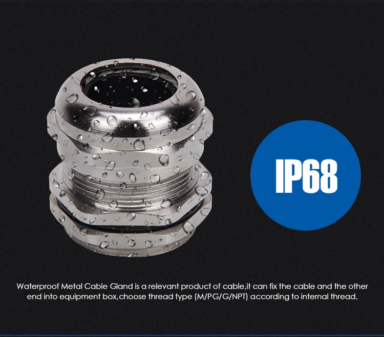 ip68 pg thread the block type EMC brass cable gland