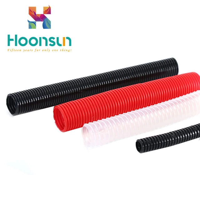 customized black white PP nylon plastic flexible conduit price